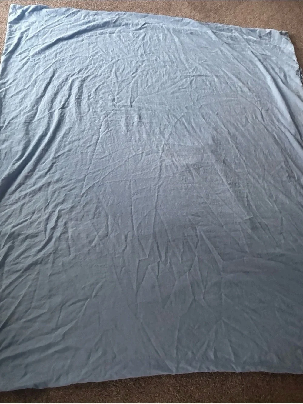Pottery Barn 100% Linen Light Blue King Duvet Cover